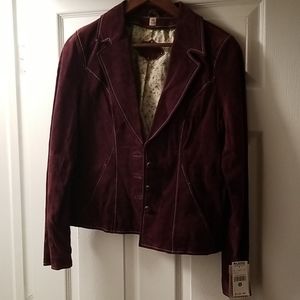 Suede leather jacket
